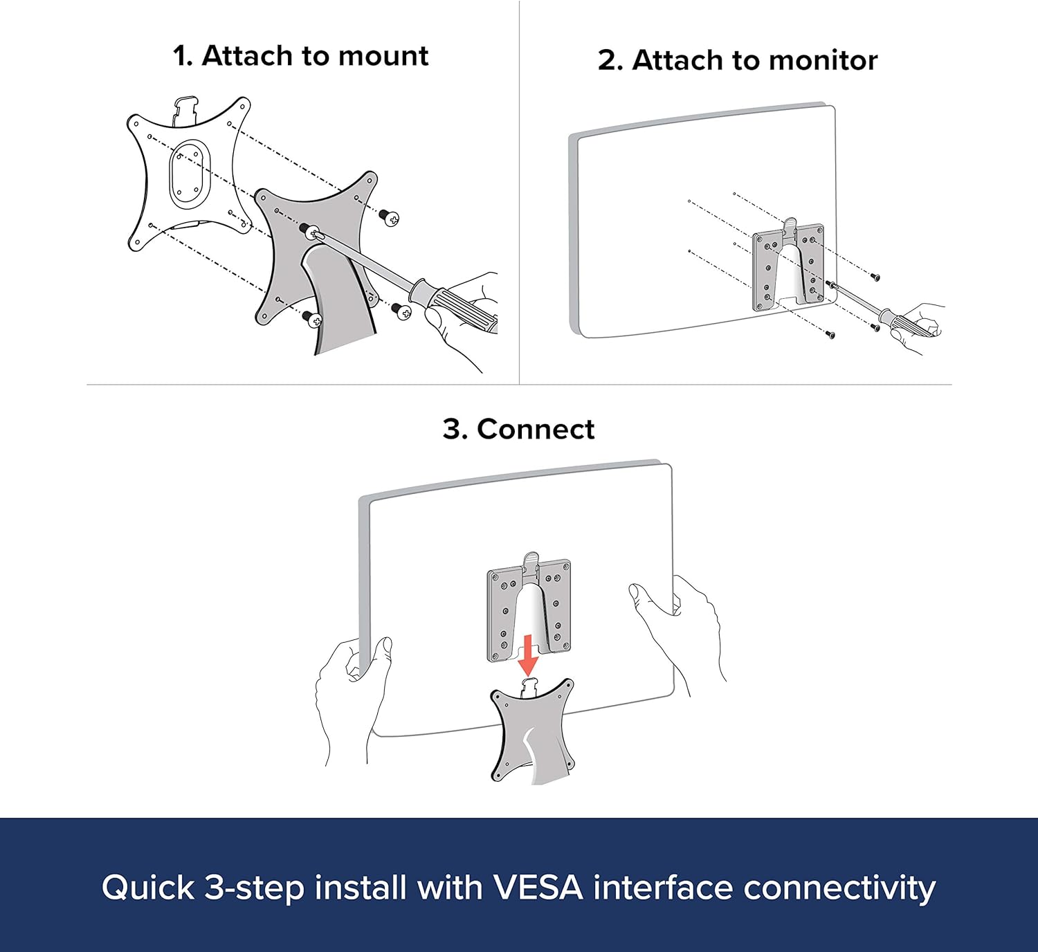 Ergotron – Quick Release Bracket – for Monitor and TV Screens Up to 35 lbs