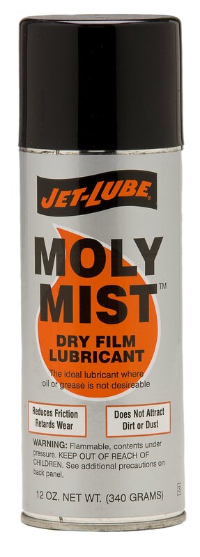 Jet-Lube Moly-Mist Specialty Oilfield Dry Film Lubricant, 12 oz Aerosol