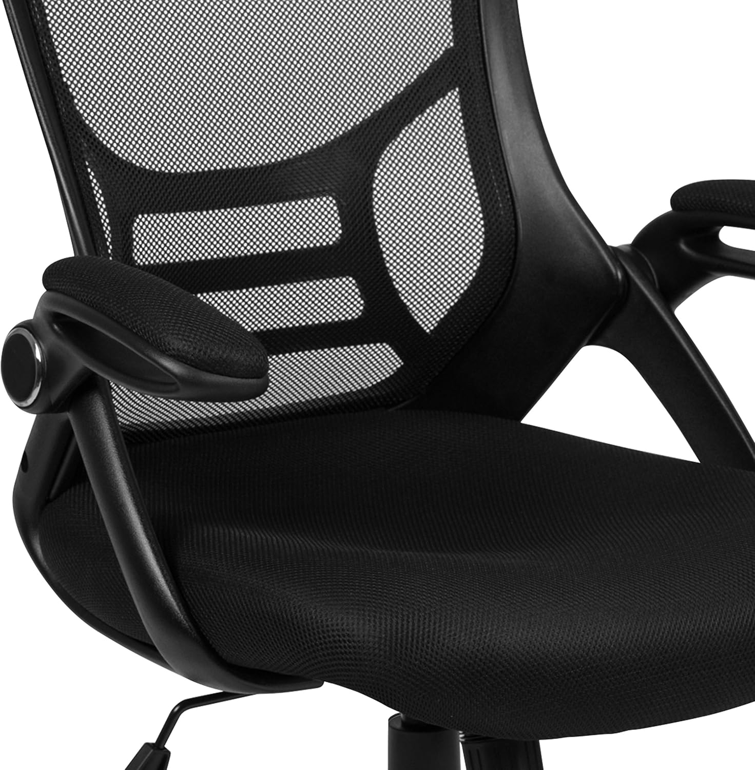 Flash Furniture Porter High-Back Mesh Ergonomic Swivel Office Chair with Adjustable Lumbar Support and Flip-Up Armrests