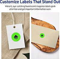 Avery Printable Starburst Labels, Sure Feed Technology, 1", Neon Green Labels, Print-to-The-Edge, Laser/Inkjet, 480 Total, Great for Mailing Seals and Planner Stickers 480 labels