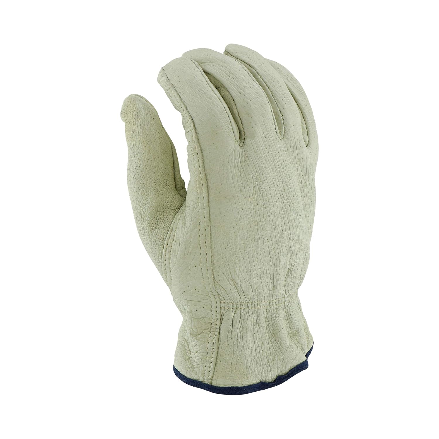 West Chester 994KP Pigskin Leather with Positherm Lining Gloves [Pack of 12] Small, Shirred Elastic Wrists, Keystone Thumb