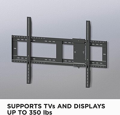 ViewSonic WMK-047-2 Fixed TV/Display Wall Mount with VESA Pattern Compatible up to 900x600mm, Slide-in Mini PC Bracket Plate and Hold up to 350 lbs