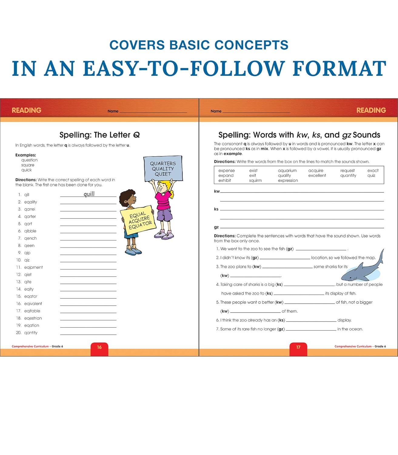 Carson Dellosa Comprehensive Curriculum of Basic Skills 6th Grade Workbooks All Subjects, Reading Comprehension