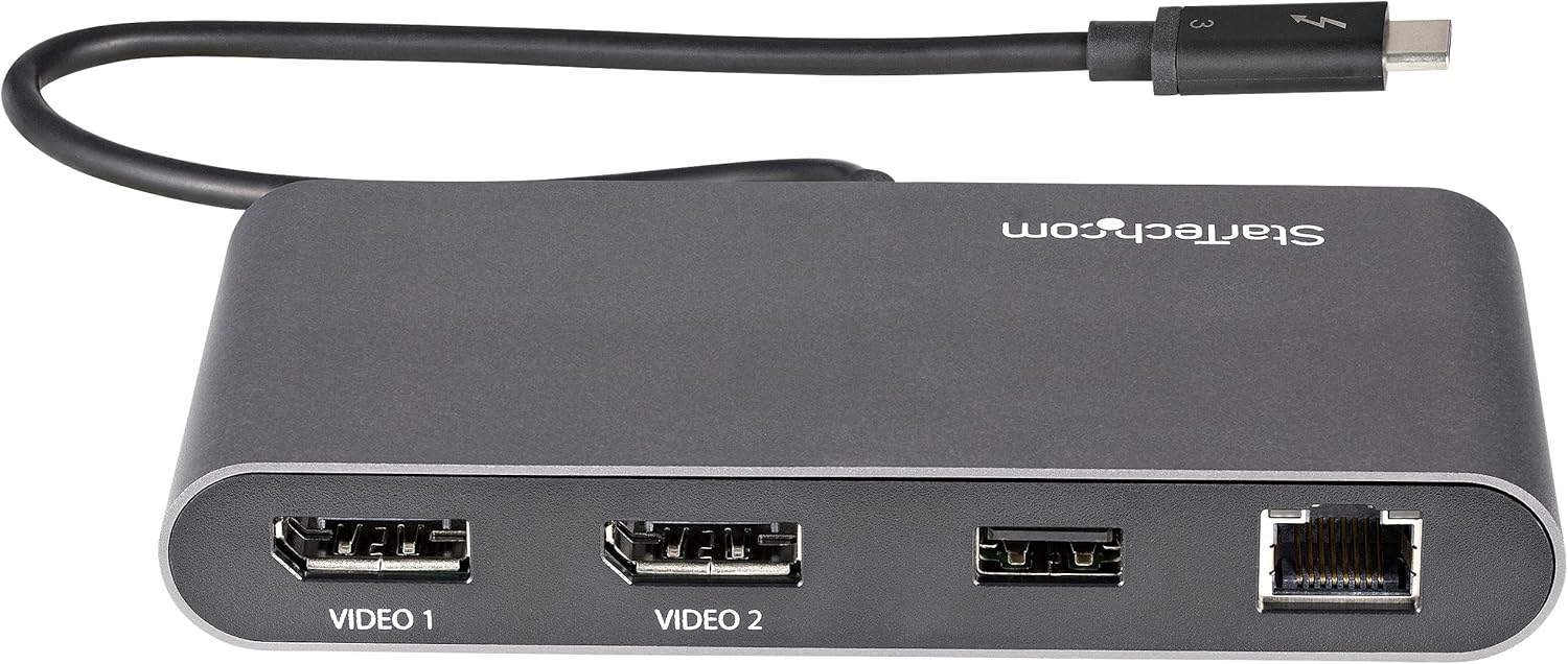 StarTech.com Thunderbolt 3 Mini Dock - Portable Dual Monitor Docking Station