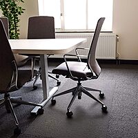 FLOORTEX Advantagemat Vinyl Rectangular Chair Mat for Carpet