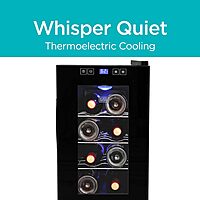 BLACK+DECKER Thermoelectric Wine Fridge with Triple-Pane Clear Glass Door