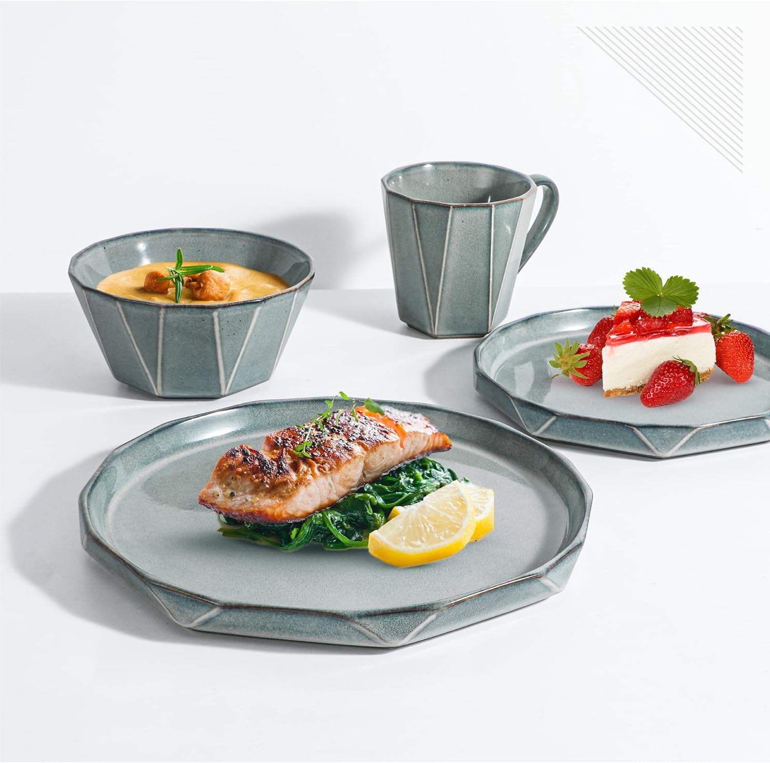 TABLE 12 16-Piece Dinnerware Set, Service for 4
