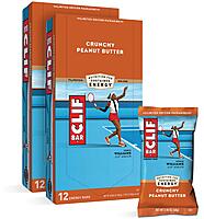 Clif Bars - Energy Bars - Crunchy Peanut Butter - Made with Organic Oats - Plant Based Food - Vegetarian