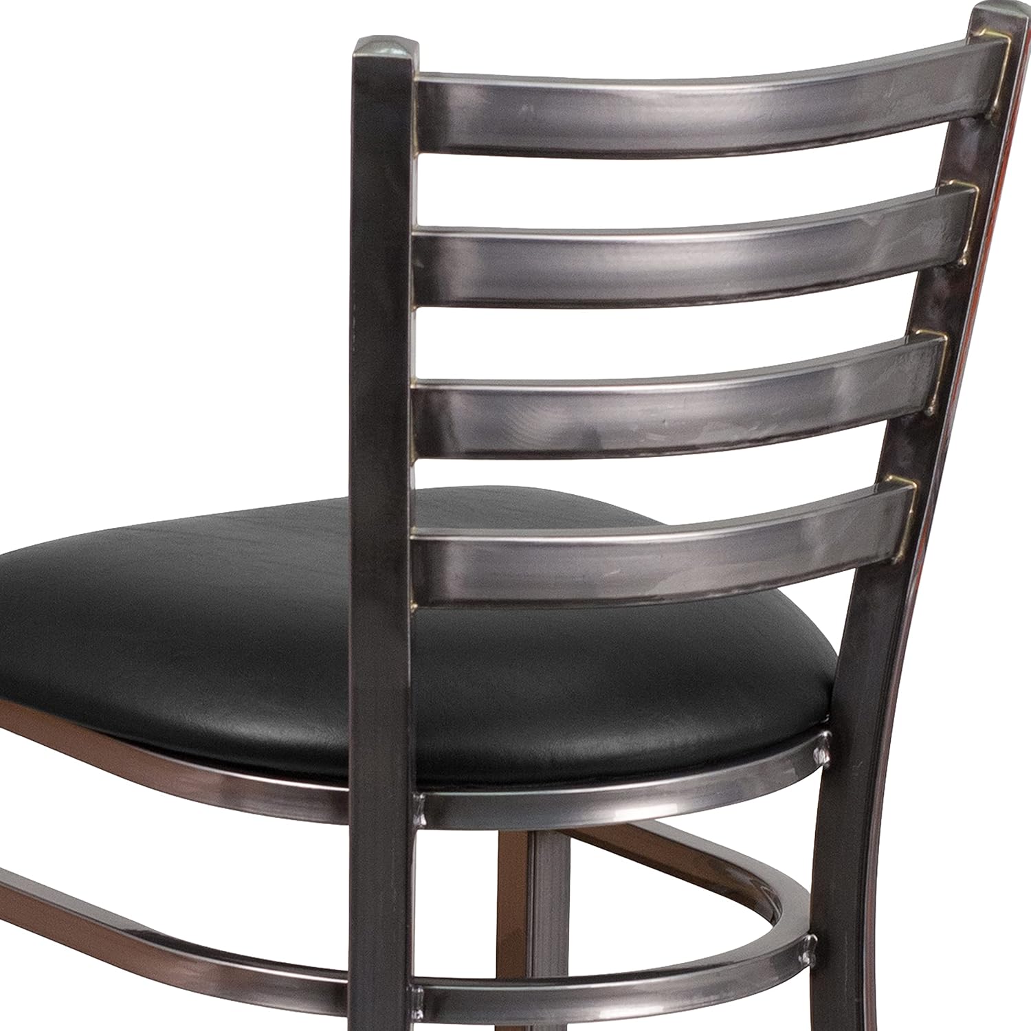 Flash Furniture HERCULES Series Clear Coated Ladder Back Metal Restaurant Barstool