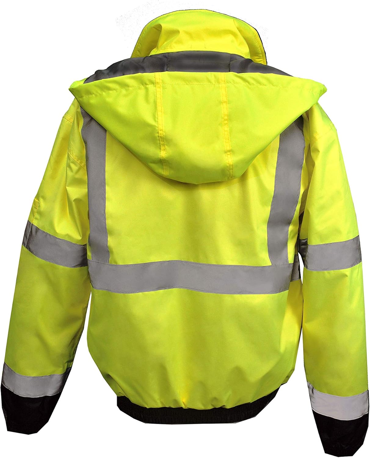 Radians Class3 High Visibility Bomber Jacket with Built-in Liner, Hi Viz Green/Black, 4X-Large (SJ11QB-3ZGS-4X)