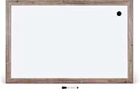 U Brands Decor Magnetic Dry-Erase Board, 36in X 24in, Rustic Wood Frame, Actual Size 35in X 23in (4890U00-01)