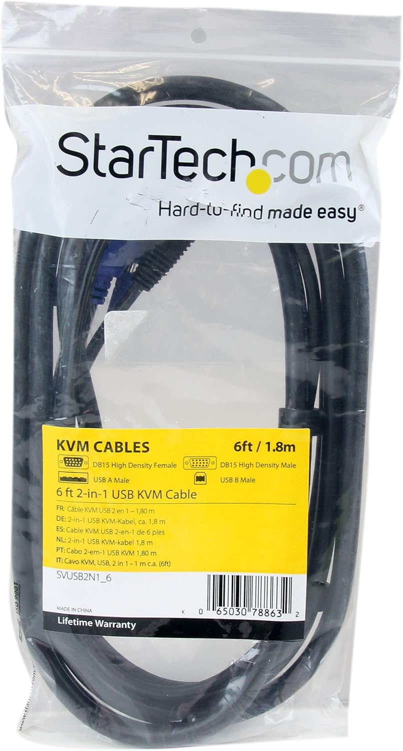 StarTech.com SVUSB2N1 2-in-1 USB + VGA KVM Cable