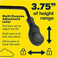 Serta Hannah Executive Home Office Desk Chair, Ergonomic Mid-Back with Lumbar Support, Firm Seat Cushion