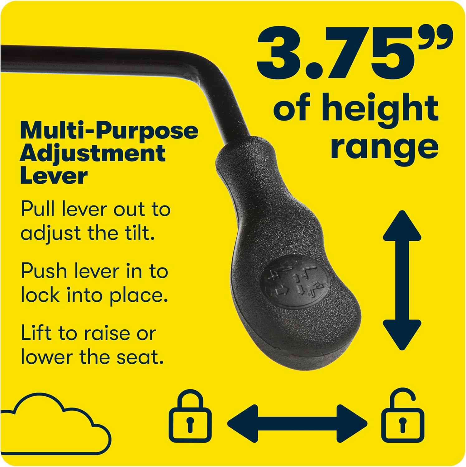 Serta Hannah Executive Home Office Desk Chair, Ergonomic Mid-Back with Lumbar Support, Firm Seat Cushion