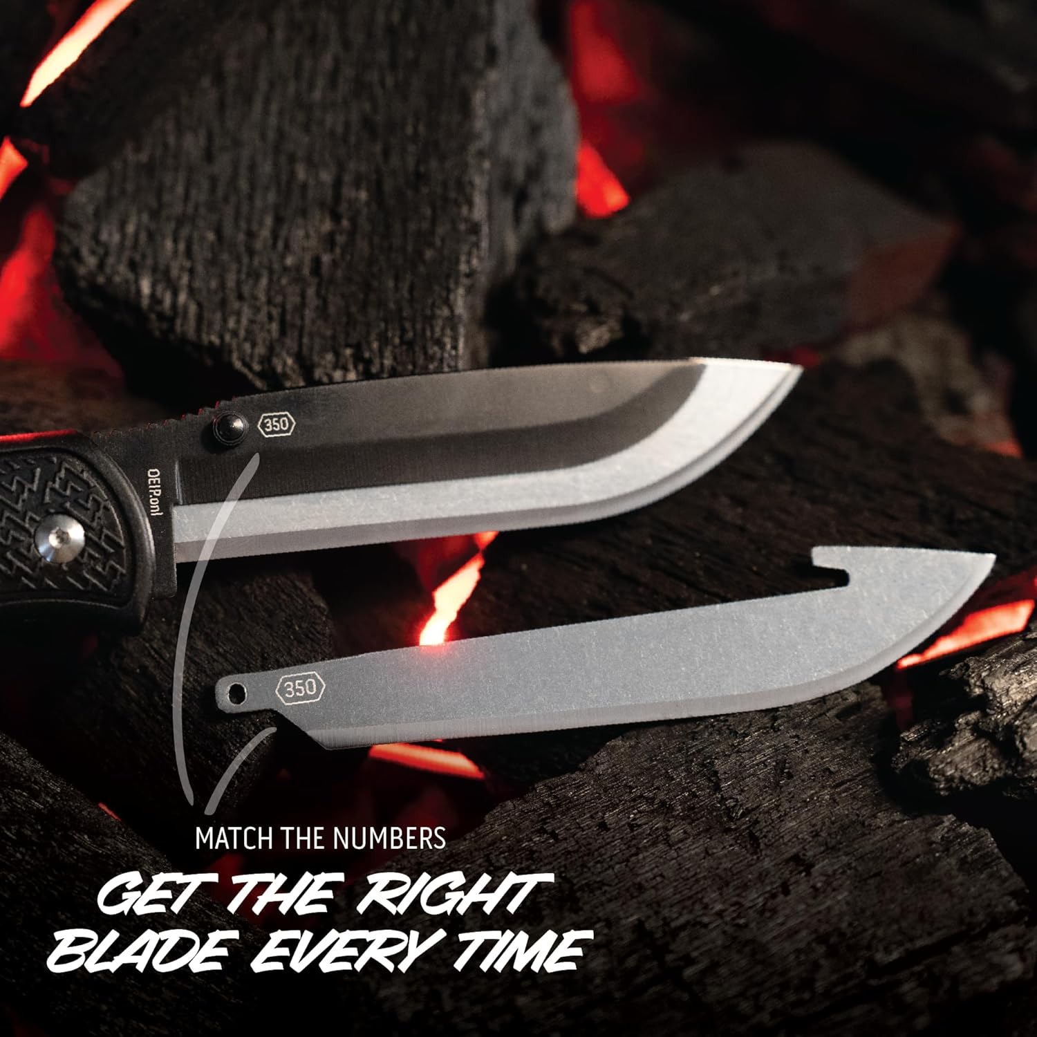 OUTDOOR EDGE Onyx EDC Folding Pocket Knife — Replaceable Blade System, Lockback and Pocket Clip