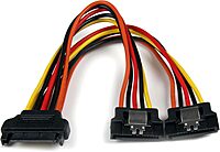 StarTech.com 6in Latching SATA Power Y Splitter Cable Adapter - M/F - 6 inch Serial ATA Power Cable Splitter