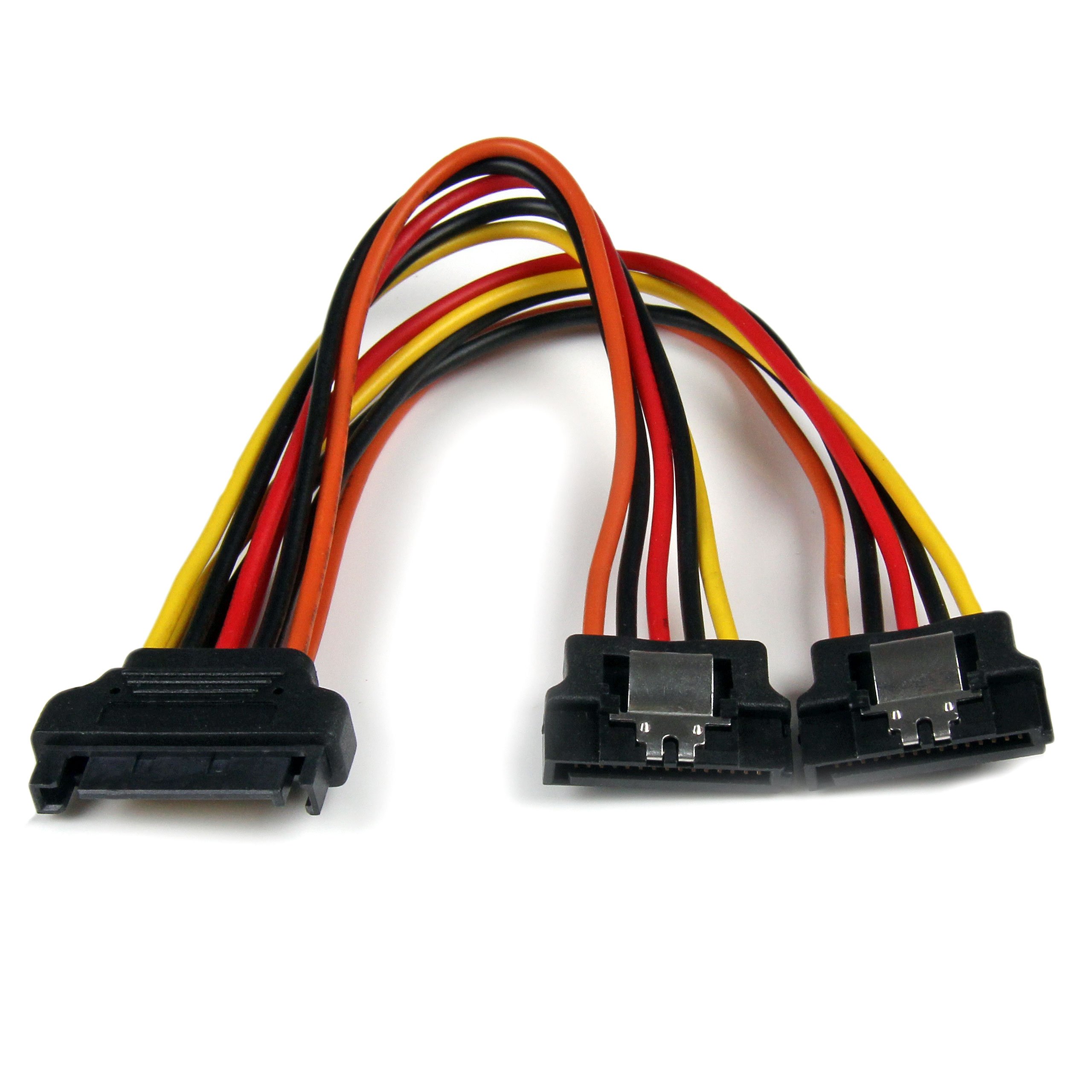 StarTech.com 6in Latching SATA Power Y Splitter Cable Adapter - M/F - 6 inch Serial ATA Power Cable Splitter