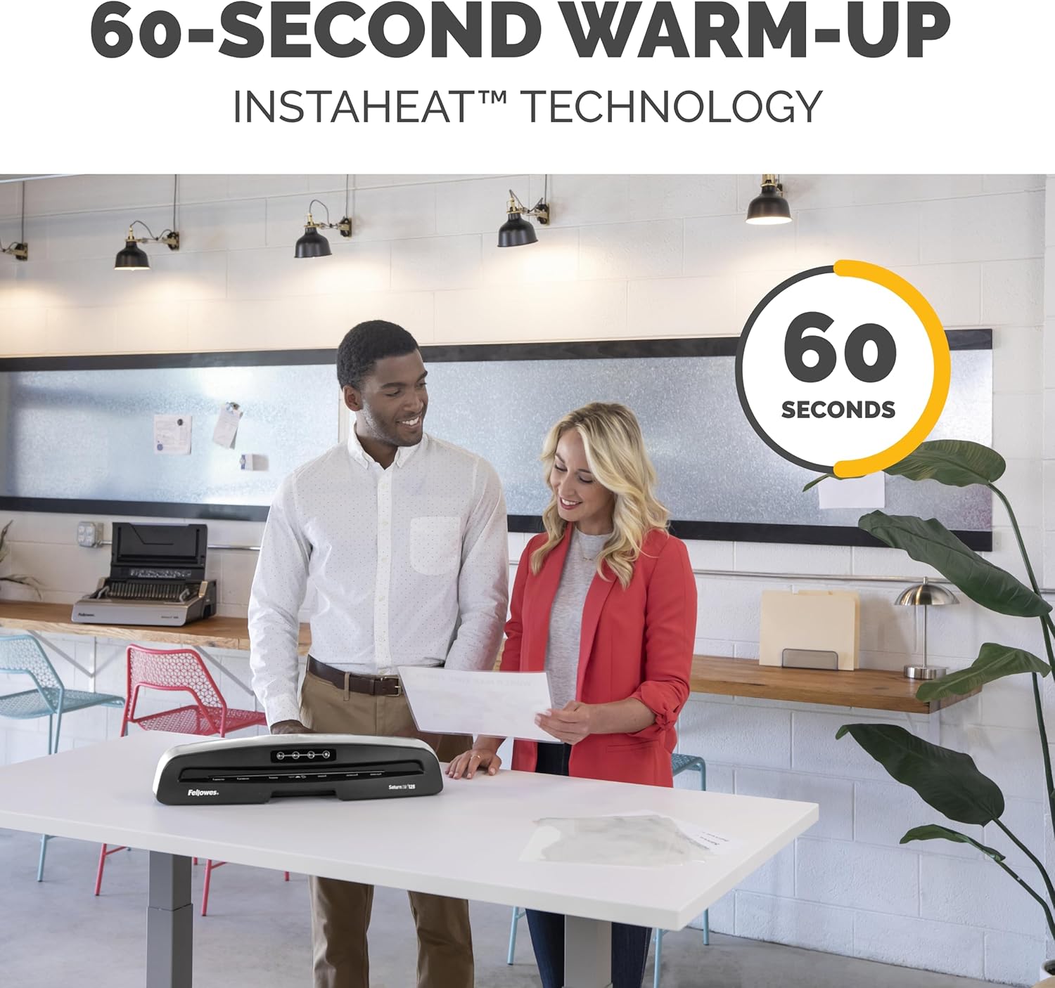 Fellowes Saturn 3i 125 Thermal Laminator Machine for Home or Office with Pouch Starter Kit, 12.5 inch, Fast Warm-Up