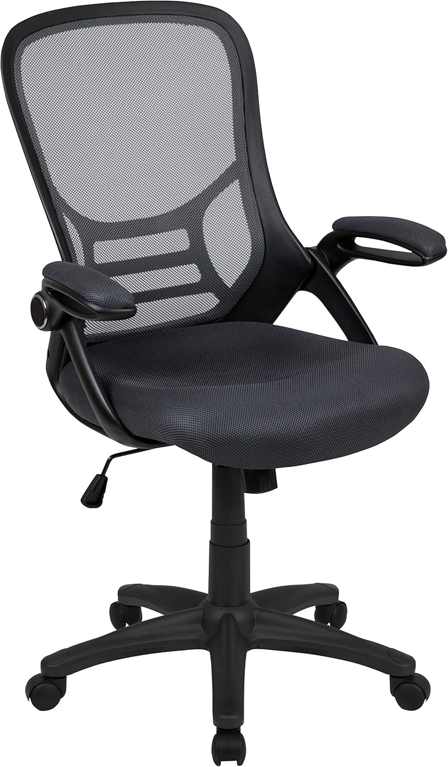 Flash Furniture Porter High-Back Mesh Ergonomic Swivel Office Chair with Adjustable Lumbar Support and Flip-Up Armrests