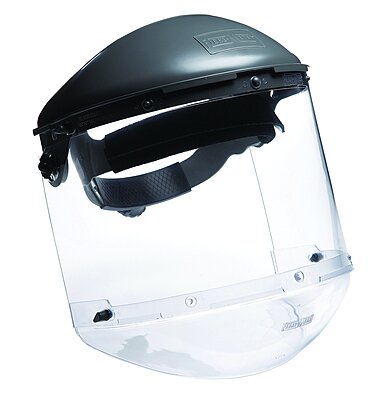 Honeywell Home Fibre-Metal FM400DCCLC Clear Visor Clear Chin Guard 4" Crown Size Ratchet Dual Crown High Performance Face Shield System