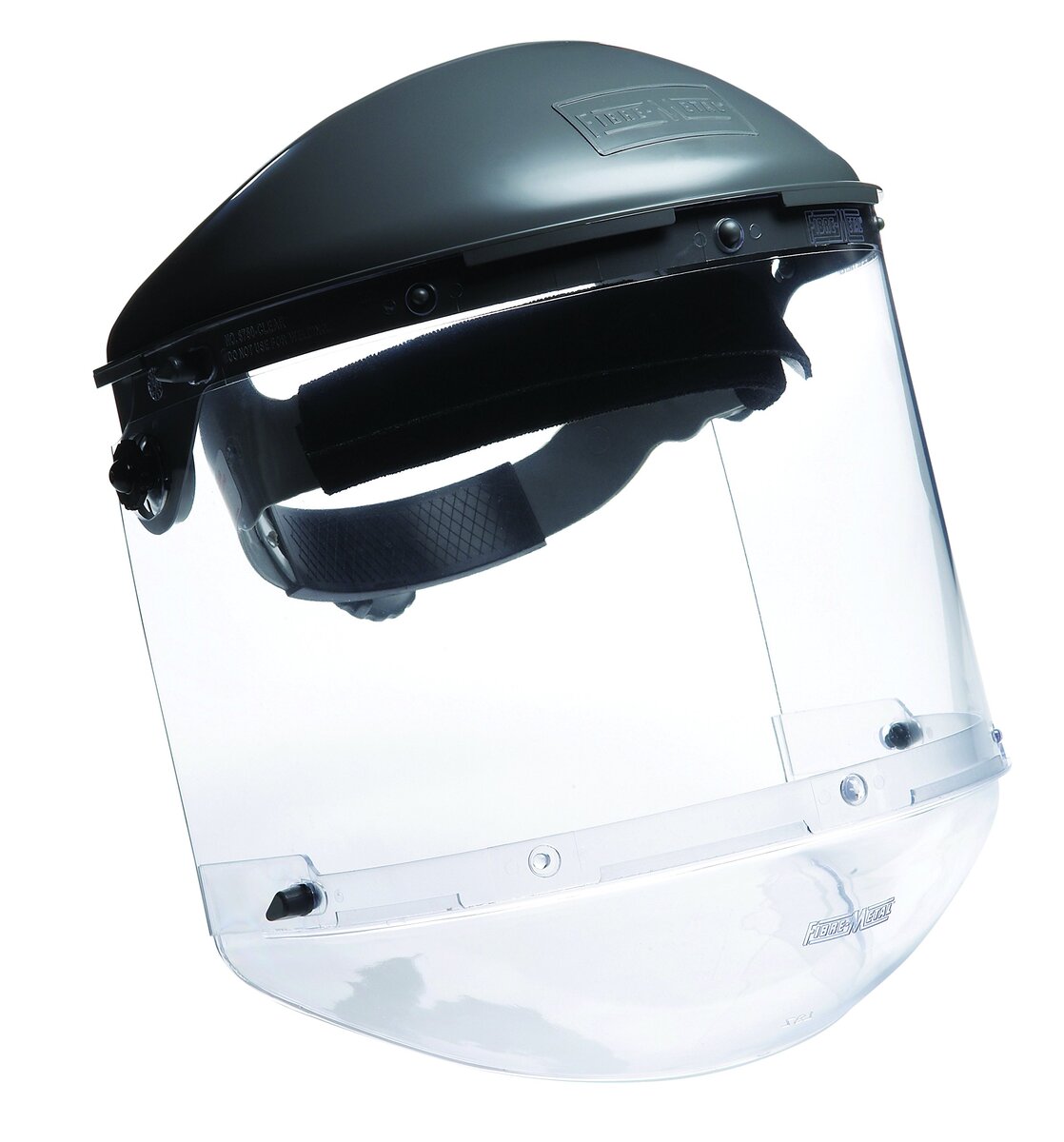 Honeywell Home Fibre-Metal FM400DCCLC Clear Visor Clear Chin Guard 4" Crown Size Ratchet Dual Crown High Performance Face Shield System