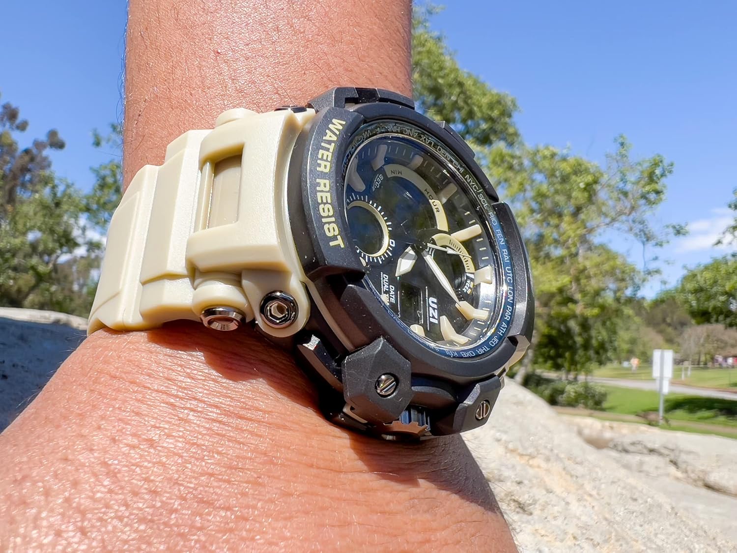 Uzi Men's Shock Digital Watch, Military Watch, Sports Watch, Tactical Tough, Water Resistant