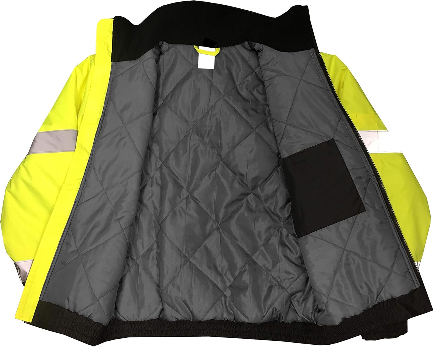 Radians Class3 High Visibility Bomber Jacket with Built-in Liner, Hi Viz Green/Black, 4X-Large (SJ11QB-3ZGS-4X)