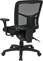 Office Star ProGrid Breathable Mesh Back Manager's Office Chair with Built-in Lumbar Support and 2-Way Adjustable Padded