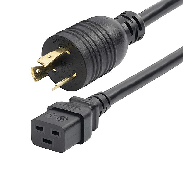 StarTech.com 6ft (1.8m) Heavy Duty Power Cord, Twist-Lock NEMA L6-20P to IEC 60320 C19, 20A 250V, 12AWG