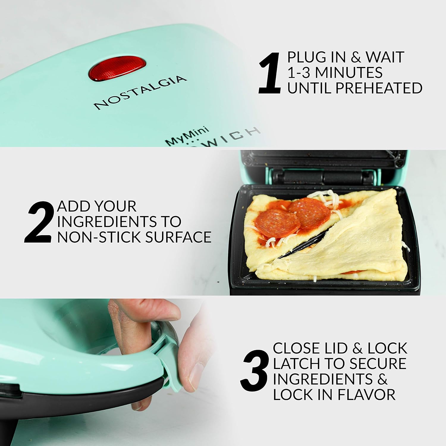 Nostalgia MyMini Personal Sandwich Maker & Electric Skillet