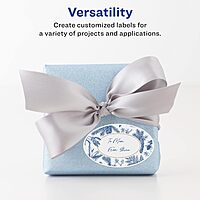 AVERY Matte White Oval Labels, Sure Feed Technology, 1.5" x 2.5"