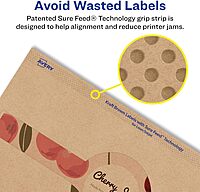 AVERY Kraft Brown Wraparound Band Labels, Sure Feed Technology, 2-3/8" x 8"