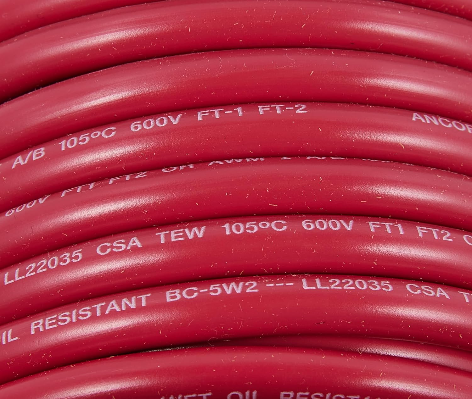 Ancor 112505 Tinned Copper Wire, 6 AWG (13mm2), Red - 50ft