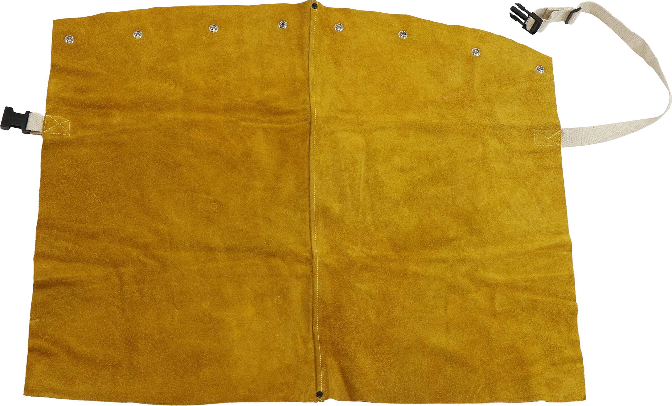 IRONCAT 7001 Leather Bib - 24 in. x 17 in. Heat Resistant Safety Wear in Golden Yellow for Welding. Safety Apparel 23" x 17"