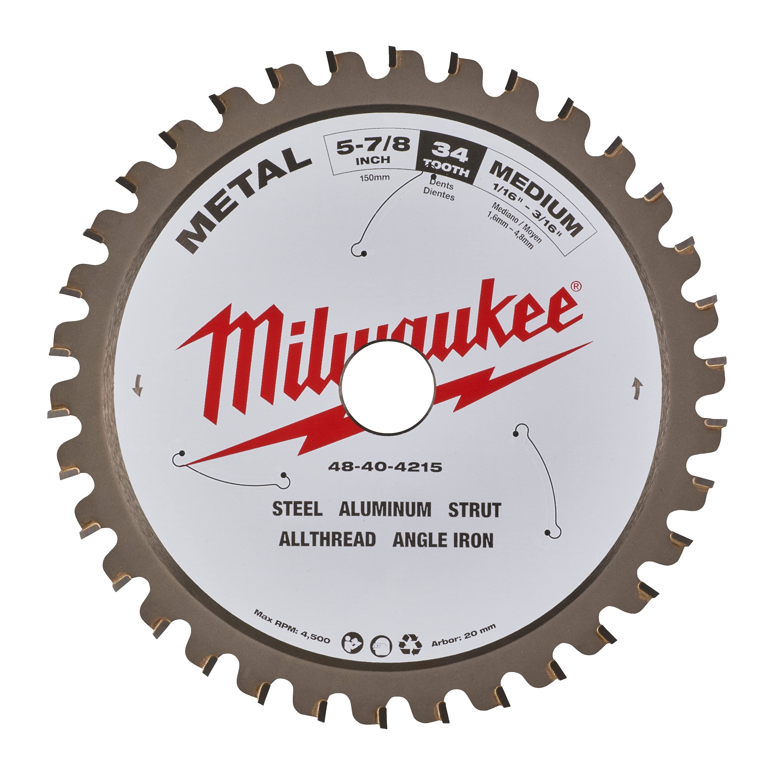 Milwaukee Electric - 5-7/8 in. 34T Ferrous Blade