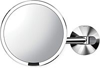 simplehuman 8" Sensor Makeup Mirror, Wall Mount, 5x Magnification, Hard-Wired (100-240V)