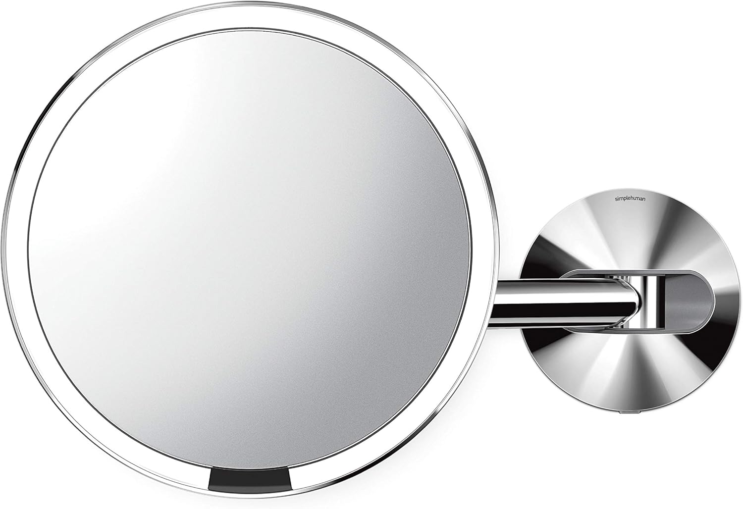 simplehuman 8" Sensor Makeup Mirror, Wall Mount, 5x Magnification, Hard-Wired (100-240V)