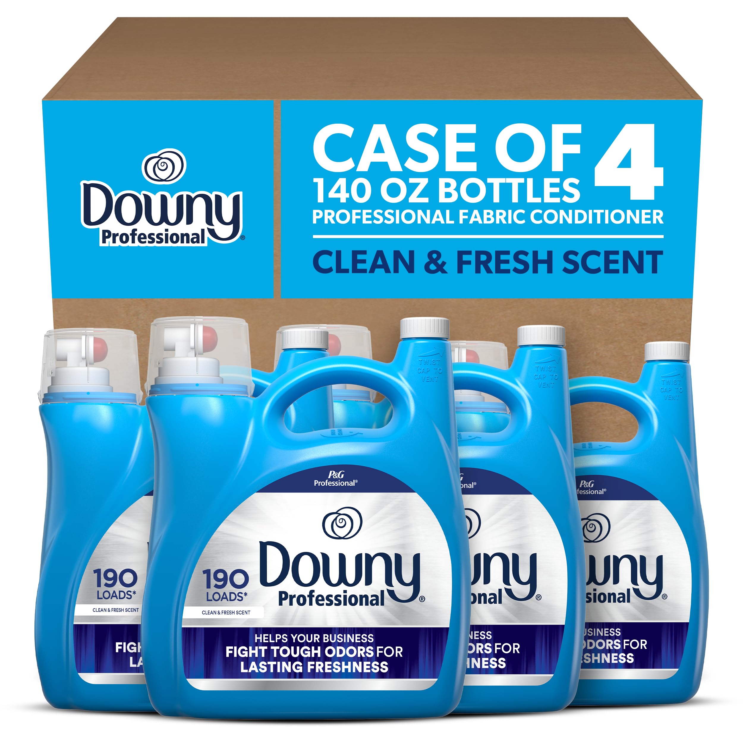 Downy Professional Commercial Liquid Fabric Softener, Clean & Fresh Scent