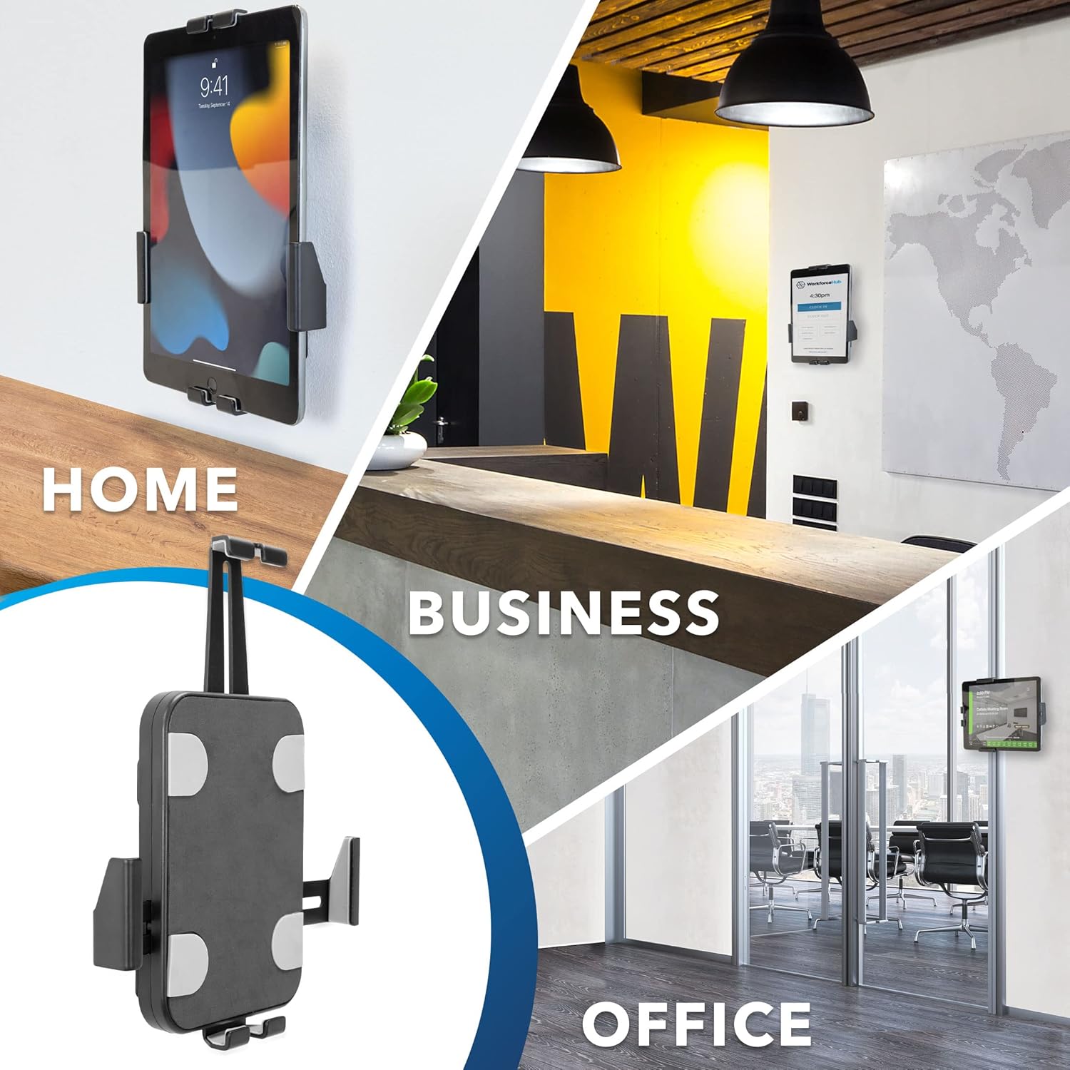 Mount-It! Anti-Theft Tablet Wall Mount | Universal Fit Tablet Kiosk Compatible with 7.9" to 11" Ipad and Samsung Tablets