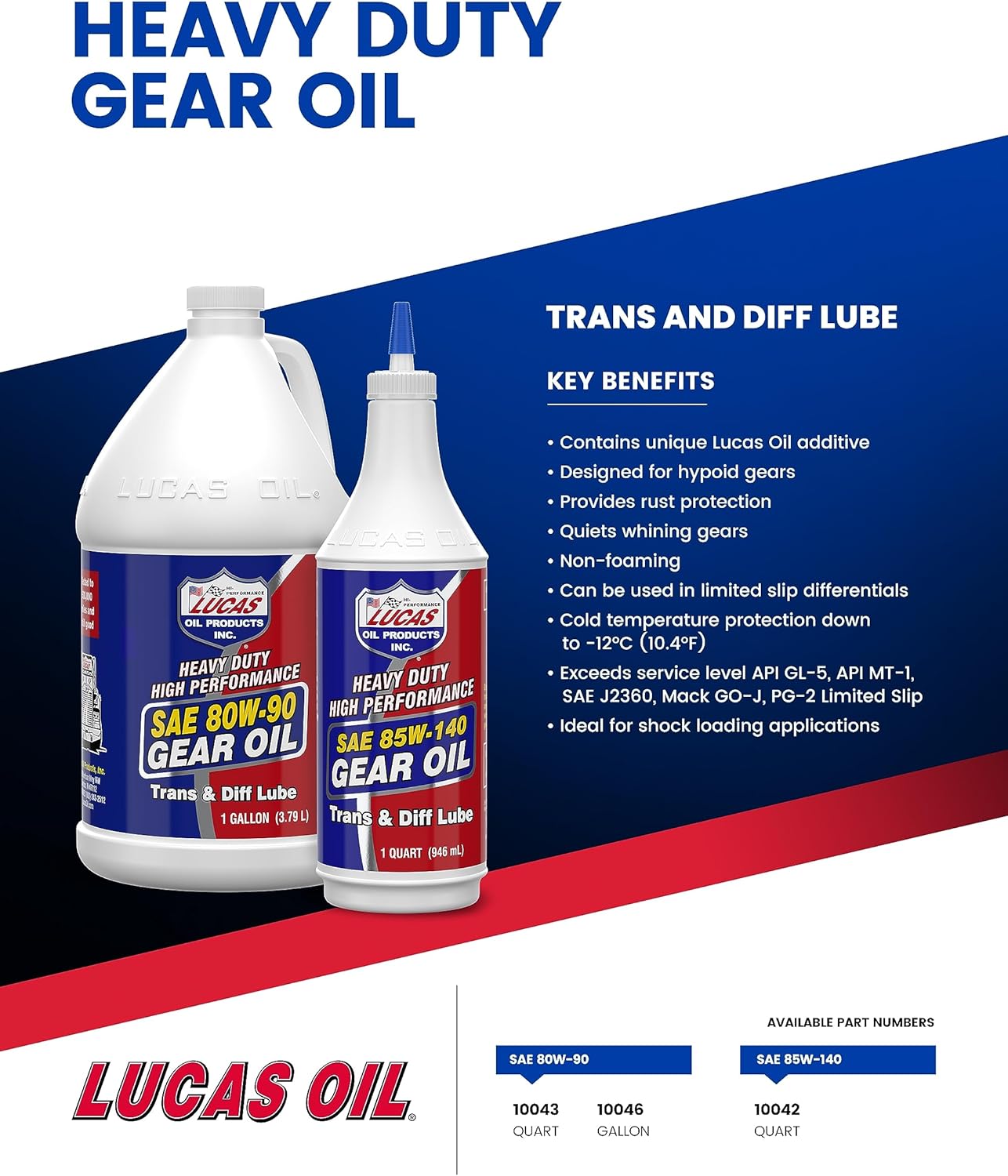 Lucas Heavy Duty 80W-90 Gear Oil
