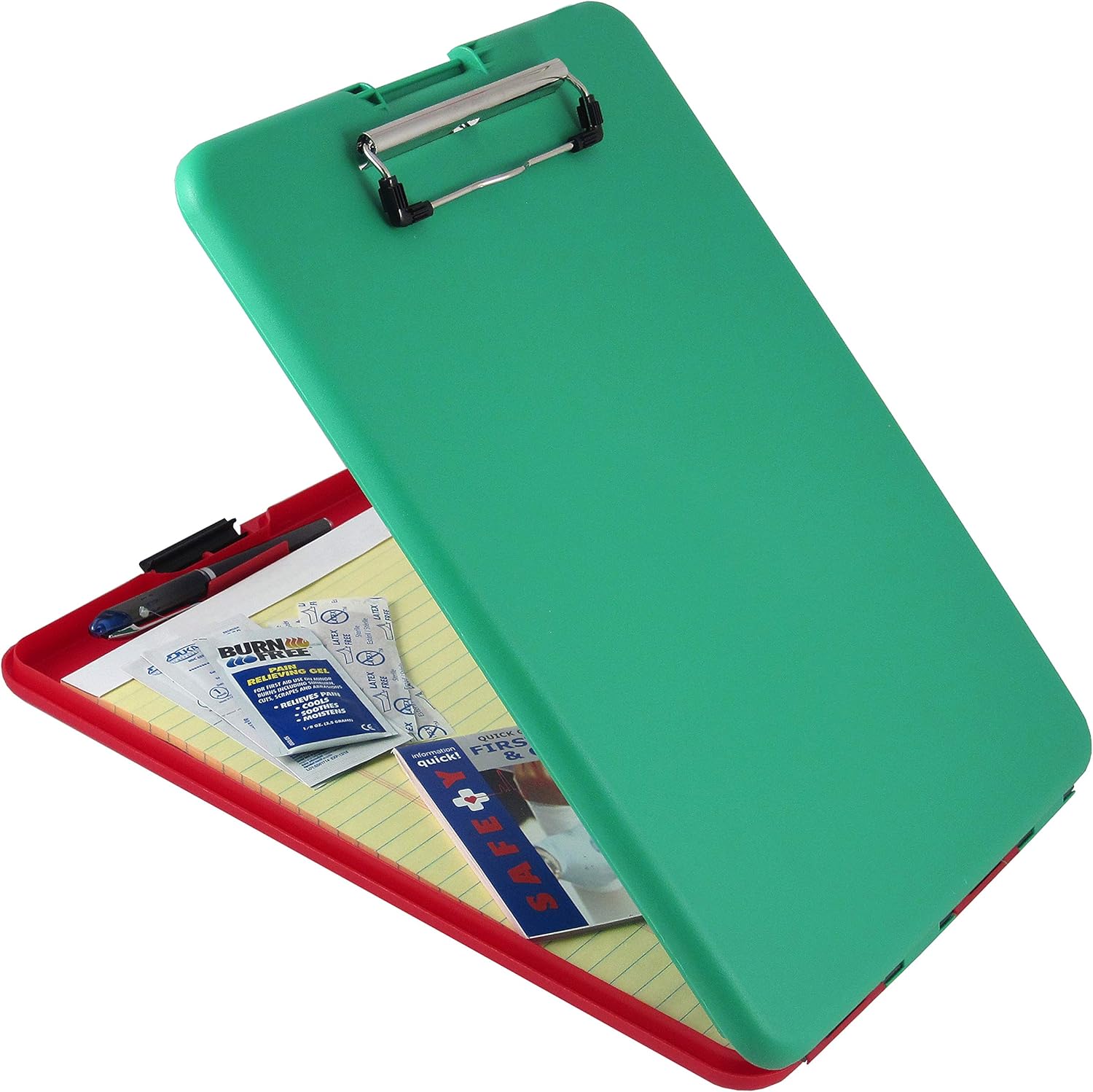 Saunders Red and Green Show2Know Safety Organizer Clipboard With Low Profile Clip