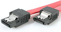 StarTech.com 24in Latching SATA Cable - SATA cable - Serial ATA 150/300/600 - 2 ft - red - LSATA24