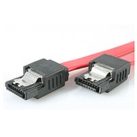 StarTech.com 24in Latching SATA Cable - SATA cable - Serial ATA 150/300/600 - 2 ft - red - LSATA24