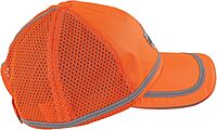 Ergodyne GloWear 8930 High Vis Baseball Hat, Breathable Mesh Paneling, Reflective Trim for Enhanced Visibility,Orange
