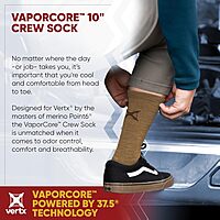 VERTX VaporCore Mens 10" Tactical Merino Wool Crew Socks