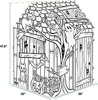 Bankers Box at Play Color in Halloween Playhouse, Cardboard Playhouse and Life Size Craft Activity for Kids and Families