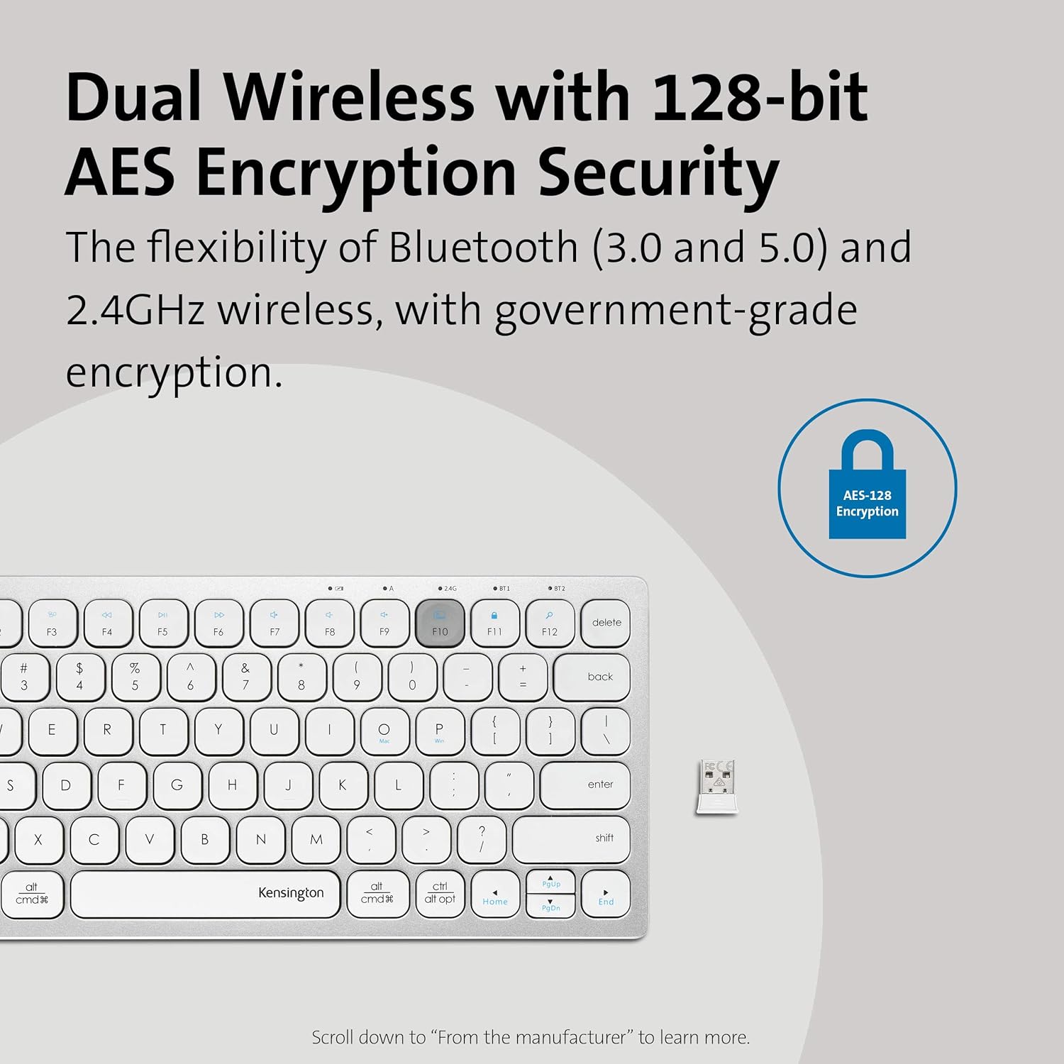 Kensington Multi-Device Dual Wireless Compact Keyboard