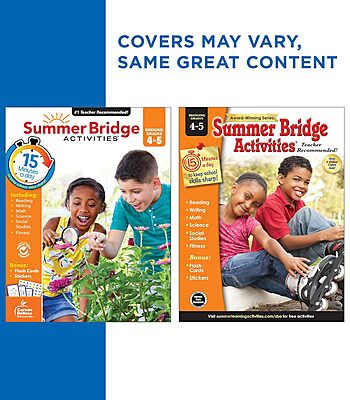 Summer Bridge Activities 4th to 5th Grade Workbooks All Subjects, Activity Book With Math, Reading Comprehension, Science