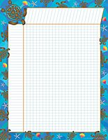 Barker Creek Kai Ola Incentive Chart Set of 4, Four Coordinating Incentive Charts in Colorful Tropical Sea Life Designs
