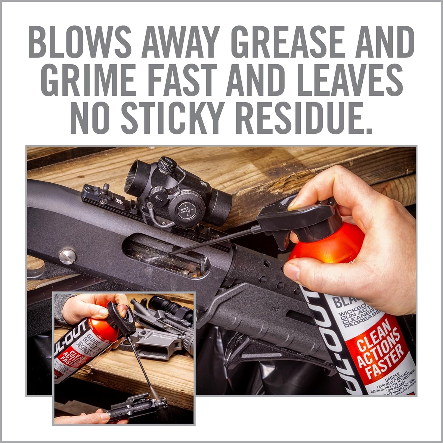 Real Avid Foul-Out Gunk Blaster - 12 Ounce Gun Cleaner Spray for Gun Maintenance